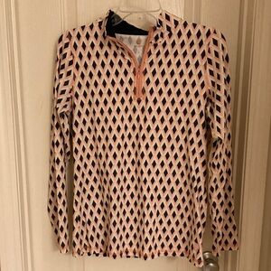 Geometric Patterned Long Sleeve Top